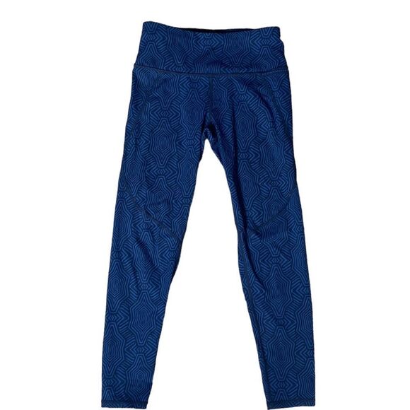 Sweaty Betty London the power leggings blue/black xs workout gym patterned - Picture 1 of 4